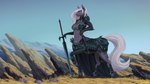 armor breasts female solo weapon 1jaz european_mythology greek_mythology mythology equid equid_taur equine equine_taur horse horse_taur mammal mammal_taur taur 16:9 hi_res widescreen