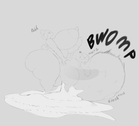 ambiguous_penetration anthro areola balls big_balls big_breasts big_butt big_penis black_text bodily_fluids breasts butt cum cum_ballooning cum_inflation cum_inside cum_on_ground duo ejaculation ellipsis excessive_cum excessive_genital_fluids exclamation_point eye_roll eyebrows eyewear female female_penetrated floppy_ears from_behind_position fur genital_fluids genitals glasses grey_background gynomorph gynomorph/female gynomorph_penetrating gynomorph_penetrating_female heart_symbol horn huge_balls huge_breasts huge_butt huge_penis huge_thighs hyper hyper_genitalia hyper_penis inflation intersex intersex/female intersex_penetrating intersex_penetrating_female looking_pleasured motion_lines nipples penetration penile penile_penetration penis sex simple_background sound_effects tail text thick_thighs mamimibuns undertale_(series) alphys toriel bovid caprine goat mammal scalie 2025 absurd_res english_text hi_res