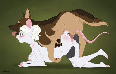 all_fours anthro anthro_on_feral anthro_penetrated balls bestiality blush body_blush breasts butt butt_blush digitigrade duo erection female female_on_feral female_penetrated feral feral_penetrating feral_penetrating_anthro genitals interspecies knot male male/female male_on_anthro male_penetrating male_penetrating_female nipples nude penetration penile penile_penetration penis penis_in_vagina quadruped sex tail tongue vaginal vaginal_penetration vulva devoid-kiss pepper_jackson canid canine canis domestic_dog german_shepherd herding_dog mammal mouse murid murine pastoral_dog rodent