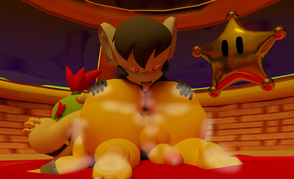 anthro anus black_hair butt butt_sniffing dominant dominant_young duo hair hand_on_butt male male/male musk musky_butt red_hair sniffing submissive submissive_male yellow_body young young_anthro doommusk mario_bros nintendo super_mario_galaxy bowser_jr. fan_character grand_star lire_(doommusk) ape dragon_koopa haplorhine koopa mammal monkey pan_(genus) primate scalie 3d_(artwork) absurd_res blender_(artwork) blender_cycles_(artwork) digital_media_(artwork) hi_res