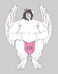 anthro belly big_belly big_bulge bulge clothing fraternity looking_at_viewer male nipples open_mouth overweight overweight_anthro overweight_male slightly_chubby smile solo standing underwear boosterpang theta_iota_kappa zylen_andel avian absurd_res hi_res