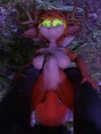 abdominal_bulge anthro anthro_on_anthro anthro_penetrated anthro_penetrating anthro_penetrating_anthro antlers big_knot bodily_fluids breasts butt butt_grab cum cum_from_mouth cum_in_mouth cum_in_pussy cum_inside cum_on_penis cum_through death_by_snu_snu detailed_background duo female female_penetrated first_person_view fleshlight_position forest genital_fluids genitals glowing glowing_eyes grabbing_arms green_eyes hand_on_butt horn knot large_penetration larger_male living_condom looking_pleasured male male/female male_penetrating male_penetrating_female male_pov penetration penile penile_penetration penis penis_in_pussy plant sex size_difference smaller_female smaller_penetrated spitting standing standing_sex tree vaginal vaginal_penetration occamsrazorart blender_cycles league_of_legends riot_games tencent poppy_(lol) snow_fawn_poppy_(lol) canid canine canis humanoid mammal wolf yordle 3:4 3d_(artwork) absurd_res blender_(artwork) digital_media_(artwork) hi_res