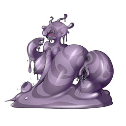 anus blush breasts female genitals goo-connected_lips goo_hair nipples not_furry pseudo_hair purple_body purple_nipples slime solo tongue tongue_out vulva darth_saburou nintendo pokemon generation_1_pokemon goo_creature muk pokemon_(species) 1:1 hi_res source_request