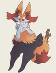 ambiguous_gender anthro blep blush fluffy fluffy_tail huge_ears inner_ear_fluff red_eyes solo stick tail thick_thighs tongue tongue_out tuft sarifairy nintendo pokemon braixen generation_6_pokemon pokemon_(species) hi_res