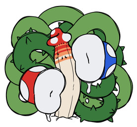 big_penis bodily_fluids disembodied_penis eyeless female front_view fungus genitals group huge_lips imminent_oral lips long_penis male mushroom penis plant saliva simple_background spots sweat thick_lips thorns trio vines white_background white_lips nsfwoaf mario_bros nintendo mario elemental_creature flora_fauna piranha_plant 2026 digital_drawing_(artwork) digital_media_(artwork) english_description hi_res
