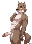 abs anthro balls big_penis erection fur genitals humanoid_genitalia humanoid_penis male male_anthro muscular muscular_anthro muscular_male nipples pecs penis solo kumak71395 dreamworks the_bad_guys mr._wolf_(the_bad_guys) canid canine canis mammal wolf hi_res