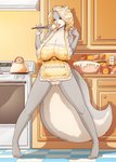 anthro appliance apron breasts clothing female genitals hair kettle kitchen kitchen_appliance kitchen_utensils outlet oven pussy solo tools whisk zaftigbunnypress mrs._boobalickski mammal mephitid skunk absurd_res hi_res