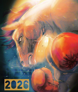 angry anthro bodily_fluids boxing boxing_gloves brown_hair clothing fight fighting_pose fighting_ring hair handwear male male/male muscular muscular_anthro muscular_male pose side_view solo sport sweat sweatdrop teeth jochico equid equine horse mammal 2026