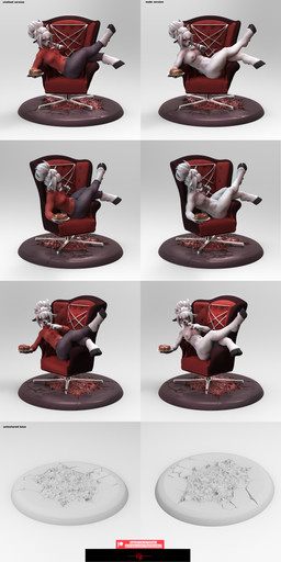 anthro breasts clothed clothing exposure_variation female nipples nude occult_symbol sigil sigil_of_lucifer sitting solo symbol text bambookat helltaker goat_lucifer_(helltaker) bovid caprine goat mammal 3d_(artwork) absurd_res digital_media_(artwork) english_text hi_res url