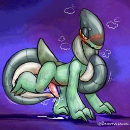 autotailjob blush bodily_fluids breath cheek_spots cum ejaculation erection feral genital_fluids genitals green_body green_eyes half-closed_eyes hands-free jagged_mouth leaking_cum male masturbation narrowed_eyes penis pink_penis prehensile_tail quadruped rubbing_penis solo tail tail_around_penis tail_fetish tail_masturbation tail_play tapering_penis text throbbing throbbing_penis vein veiny_penis conditional_dnp delphoxiscool nintendo pokemon cyclizar generation_9_pokemon pokemon_(species) 1:1 artist_name hi_res