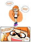 blush cameo clothing female hair humor laugh looking_away orange_eyes orange_hair pseudo_hair pun shy solo tentacle_hair tentacles text young young_female young_humanoid setz mario_bros nintendo splatoon inkling_girl animal_humanoid blooper cephalopod cephalopod_humanoid humanoid inkling marine marine_humanoid mollusk mollusk_humanoid english_text