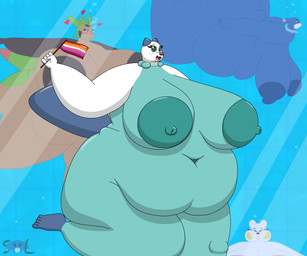 air_bubble anthro areola belly big_areola big_belly big_breasts big_butt big_cheeks big_nipples blush breasts bubble butt deep_navel female freckled_breasts freckled_butt freckled_face freckled_shoulders freckles group holding_breath lesbian_pride_colors lgbt_pride navel nipples nude nude_anthro nude_female obese obese_anthro obese_female overweight overweight_anthro overweight_female pride_colors puffed_cheeks slightly_chubby slightly_chubby_anthro slightly_chubby_female swimming swimming_pool underwater water solandartist75 lgbt_pride_month nintendo pokemon mariana_gonzalez_(solandartist75) mia_sandoval_(solandartist75) sara_gomez_(solandartist75) valentina_garcia_(solandartist75) chespin generation_5_pokemon generation_6_pokemon generation_7_pokemon oshawott pokemon_(species) popplio togedemaru 6:5 absurd_res hi_res