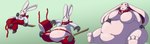 belly candy dessert food growth mochi overweight solo transformation run_rabbit_bounce animate_inanimate lagomorph leporid mammal rabbit absurd_res hi_res