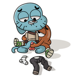 anatomically_inaccurate anthro balls bite biting_lip blue_body bodily_fluids bottomwear clothing denim denim_bottomwear denim_clothing duo footwear genitals handjob jeans male male/male narrowed_eyes orange_body pants penile penis sex shoes sneakers socks sweat sweater topwear whiskers young festive0goat cartoon_network the_amazing_world_of_gumball darwin_watterson gumball_watterson aquatic cyprinid cypriniform felid feline fish goldfish mammal 2025 hi_res adopted_(lore) adoptive_brother_(lore) adoptive_sibling_(lore) brother_(lore) brothers_(lore) pseudo_incest_(lore) sibling_(lore)