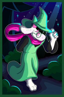 3_toes 5_fingers anthro barefoot black_body black_fur black_sleeves border clothed clothed_anthro clothing detailed_background eyewear feet fingers floppy_ears fully_clothed fully_clothed_anthro fur glasses green_border green_clothing green_eyewear green_glasses green_hat green_headwear green_robe hat headgear headwear horn lop_ears male pink_eyes pink_horn pink_scarf robe scarf shadow_face shadowed_face sky solo star toes white_body white_fur wizard_hat kirael deltarune undertale_(series) ralsei bovid caprine goat mammal 2025 hi_res