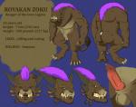 animal_genitalia anthro balls biped claws erection fully_sheathed fur genitals horn knot male muscular muscular_anthro muscular_male nude penis royakan sheath solo standing text toe_claws turnaround raus guild_wars wolfen zoku charr felid mammal 2013 english_text model_sheet