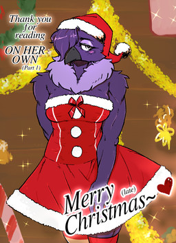 anthro athletic athletic_anthro athletic_female beak biceps biped black_beak blue_body blue_feathers blue_hair blush blush_lines blush_stickers breasts cheek_tuft christmas_clothing christmas_headwear clothed clothing eyebrows eyelashes facial_tuft feathers female front_view glistening_eyelids hair hair_over_eye hat headgear headwear holidays legwear long_eyelashes looking_at_viewer medium_breasts neck_tuft red_clothing red_legwear red_stockings santa_hat solo standing stockings text thigh_highs tuft canisfidelis christmas clara_(canisfidelis) avian bird corvid corvus_(genus) crow oscine passerine 2025 english_text