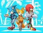 anthro chili_dog clothing crosswalk electronics food footwear gloves group handwear hot_dog hot_sauce jacket male phone pose shoes sweater tail topwear trio wings endjfcar sega sonic_the_hedgehog_(series) knuckles_the_echidna miles_prower sonic_the_hedgehog canid canine echidna eulipotyphlan fox hedgehog mammal monotreme 2022 digital_drawing_(artwork) digital_media_(artwork) hi_res