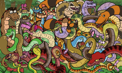 2_penises animal_genitalia animal_penis beanie belly blue_body brown_body cape cloaca cloacal cloacal_penetration clothing coiling double_penetration eyes_closed feral forked_tongue frottage genitals grass green_body green_eyes group group_sex hat headgear headwear hemipenes kissing licking licking_tongue male male/male markings multi_genitalia multi_penis open_mouth oral orange_body orgy outside penetration penile penis penises_touching pink_eyes pink_penis plant purple_body rattle_(anatomy) red_body red_eyes scale_markings scales sex size_difference spots spotted_markings striped_markings stripes tail tail_fetish tail_insertion tail_play tan_belly tongue tongue_coiling tongue_out tree yellow_belly yellow_eyes monocerus 101_dalmatians:_the_series chip_'n_dale_rescue_rangers disney disney_parks disneyland it's_a_small_world jungle_cruise robin_hood_(disney) silly_symphony tarzan_(disney) the_brave_little_toaster the_jungle_book the_lion_guard the_lion_king the_nightmare_before_christmas the_princess_and_the_frog tokyo_disneysea treasure_buddies zootopia baskeet bud_(cdrr) cydne gary_de'snake hista joka_(the_lion_king) juju_(tpatf) kaa_(jungle_book) murgatroid sir_hiss slither_(treasure_buddies) ushari cobra pit_viper python rattlesnake reptile scalie snake viper 5:3 absurd_res hi_res