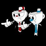 4_fingers bendy_straw black_background clothed clothing container cup drinking_straw duo fingers for_a_head fully_clothed gesture gloves hand_gesture handwear male necktie not_furry parody pointing simple_background suit white_clothing white_gloves white_handwear angdzu cuphead_(game) pulp_fiction cuphead_(character) mugman animate_inanimate humanoid object_head 1:1 2017 absurd_res digital_media_(artwork) hi_res sibling_(lore)