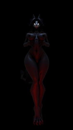 4_toes anthro big_breasts black_body black_hair breasts digitigrade feet female glowing glowing_eyes hair looking_at_viewer simple_background solo tail toes transparent_background franx0 da.nilkaz_(modeler) scp_foundation scp-1471-a scp-1471-a_(da.nilkaz) canid canine malo mammal skulldog_(species) 9:16 absurd_res alpha_channel hi_res