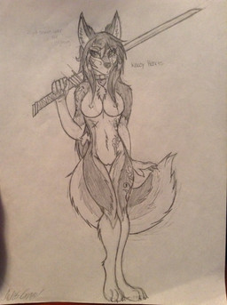<3 breasts canine collar dawn_walker female flower fluffy_tail hair holding holding_weapon kacey_hearts katana long_hair mammal nude plant sketch solo sword tag tattoo weapon wolf
Rating: Questionable
Score: 5
User: DawnWalker
Date: April 05, 2014 <3 breasts canine collar dawn_walker female flower fluffy_tail hair holding holding_weapon kacey_hearts katana long_hair mammal nude plant sketch solo sword tag tattoo weapon wolf
Rating: Questionable
Score: 5
User: DawnWalker
Date: April 05, 2014