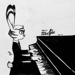 anthro ear_markings eyewear facial_markings glasses head_markings keyboard_instrument male markings musical_instrument piano playing_music playing_piano sitting solo theblueberrycarrots disney inktober zootopia jack_savage lagomorph leporid mammal rabbit 2020 black_and_white hi_res monochrome