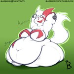 1:1 2015 4_fingers after_vore anthro anthro_pred anthrofied artist_name belly big_belly big_breasts biped black_eyebrows bodily_noises breast_expansion breasts butt butt_expansion claws curvy_figure digestion digital_media_(artwork) expansion eyebrows eyelashes eyes_closed fangs featureless_breasts female female_pred finger_claws fingers flat_colors front_view fur generation_3_pokemon gradient_background green_background huge_breasts huge_thighs markings multicolored_body multicolored_fur navel nekocrispy nintendo nude obese obese_anthro obese_female onomatopoeia open_mouth open_smile oral_vore overweight overweight_anthro overweight_female pink_sclera pink_tongue pokemon pokemon_(species) pokemorph red_body red_eyes red_fur red_markings rumbling_stomach signature simple_background smile soft_vore solo sound_effects tail teeth text thick_thighs tongue two_tone_body two_tone_fur url vore weight_gain white_body white_fur wide_hips zangoose