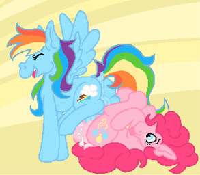 animal_genitalia bodily_fluids cum cum_in_vagina cum_inside duo equine_genitalia female female/female feral feral_penetrating genital_fluids genitals gynomorph gynomorph_penetrating intersex intersex/female intersex_penetrating penetration teats wings whinnyeep friendship_is_magic hasbro my_little_pony mythology pinkie_pie_(mlp) rainbow_dash_(mlp) earth_pony equid equine horse mammal mythological_creature mythological_equine pegasus pony hi_res
