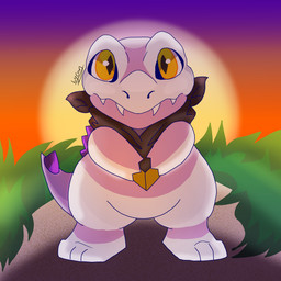 feral male solo young lycansdenx nintendo pokemon crocodilian generation_2_pokemon pokemon_(species) reptile scalie totodile 1:1 hi_res