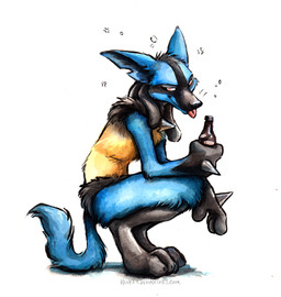 anthro biped black_body black_fur blue_body blue_fur drunk fur male simple_background smile solo substance_intoxication tongue tongue_out white_background kenket nintendo pokemon canid generation_4_pokemon lucario mammal pokemon_(species) 2019 digital_media_(artwork)