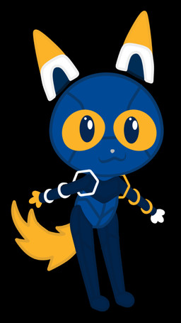 :3 ambiguous_gender anthro black_background blue_body looking_at_viewer machine mascot simple_background smile solo tail yellow_eyes gooblie_2 e621 esix android domestic_cat felid feline felis mammal robot robot_anthro 9:16 hi_res