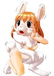 anthro blonde_hair breasts brown_eyes buckteeth featureless_breasts featureless_crotch female hair human_to_feral nude open_mouth solo species_transformation teeth transformation edmol lagomorph leporid mammal rabbit 2012