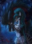 blue_hair breasts clothed clothing duo female fur hair purple_eyes stripes lenika nikolaosflamel rainfallen zionsangel canid canine canis mammal wolf lexi_(disambiguation) 2018 3:4 artist_collaboration digital_media_(artwork) hi_res