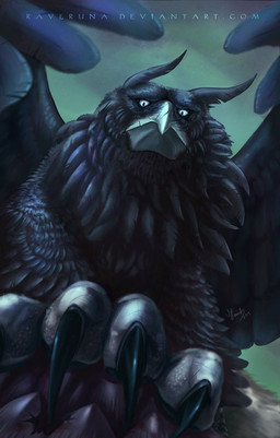 ambiguous_background ambiguous_form ambiguous_gender angry black_body black_claws black_feathers black_pawpads black_wings blue_eyes claws dark feathered_wings feathers low-angle_view male mane pawpads puffed pupils purple_body purple_scales scales slit_pupils solo threatening wings worm's-eye_view raveruna mythology skyudhirfjodh avian gryphon mythological_avian mythological_creature scalie hi_res signature watermark