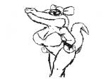 anthro blinking bow_(feature) breasts butt cleavage clothed clothing dress eyelashes female non-mammal_breasts simple_background solo white_background thesneakyzone the_first_funky_fighter cro_funky alligator alligatorid crocodilian reptile scalie 2d_animation 4:3 animated black_and_white digital_media_(artwork) flipnote_studio_(artwork) frame_by_frame loop low_res monochrome short_playtime