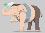 after_transformation bottomwear brown_hair clothed clothed_feral clothing crop_top female feral hair jewelry necklace pants proboscis_(anatomy) shirt solo topwear transformation trunk_(anatomy) subakitsu tomb_raider lara_croft elephant elephantid mammal proboscidean