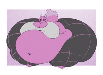 :3 anthro belly belly_overhang big_belly big_breasts big_butt big_tail black_bottomwear black_clothing black_pants black_sclera black_yoga_pants border bottomwear bra breasts butt clothing deep_navel female grey_bra grey_clothing grey_ears grey_sports_bra grey_tail grey_underwear hair huge_belly huge_breasts huge_butt huge_thighs hyper hyper_belly hyper_breasts hyper_butt hyper_thighs looking_at_viewer morbidly_obese morbidly_obese_anthro morbidly_obese_female navel nipple_outline obese obese_anthro obese_female overweight overweight_anthro overweight_female pants pink_background pink_body pink_hair pink_tail purple_cheeks simple_background smile smiling_at_viewer solo sports_bra tail thick_thighs three-quarter_view tight_clothing two_tone_tail underwear white_border white_eyes yoga_pants smotrilla nintendo pokemon susie_(reathe) generation_4_pokemon mammal pachirisu pokemon_(species) rodent sciurid tree_squirrel 2026 colored digital_media_(artwork) flat_colors hi_res