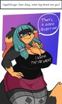 anthro ask_blog big_breasts breasts clothing dialogue eyewear female glasses hair huge_breasts solo text jwinkz zoey_(jwinkz) bird_dog canid canine canis cavalier_king_charles_spaniel domestic_dog hunting_dog mammal spaniel toy_dog english_text hi_res