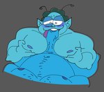 antennae_(anatomy) belly blue_body blue_skin duo genitals hair humanoid_pointy_ears male male/male male_humanoid moobs not_furry oral overweight overweight_male pecjob pecs penis sex posduroo cartoon_network ok_k.o.!_let's_be_heroes beardo_(ok_k.o.!_lbh) radicles alien humanoid x-tian