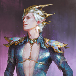 armor bare_chest crown gold_(metal) gold_jewelry hair headgear humanoid_pointy_ears jewelry male not_furry pointy_ears realistic red_eyes simple_background solo unconvincing_armor white_hair sunsetagaind baldur's_gate baldur's_gate_3 bioware electronic_arts larian_studios astarion_(baldur's_gate) elf humanoid vampire 1:1 bust_portrait detailed icon portrait