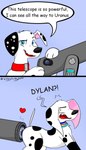 black_markings black_spots dialogue duo emanata female feral floppy_ears fur heart_symbol humor male male/female markings open_mouth pun speech_bubble spots text white_body white_fur vixeyhuskybutt 101_dalmatian_street 101_dalmatians disney dolly_(101_dalmatians) dylan_(101_dalmatians) canid canine canis dalmatian domestic_dog mammal 2021 4:7 comic_sans digital_media_(artwork) english_text hi_res signature brother_(lore) brother_and_sister_(lore) sibling_(lore) sister_(lore)