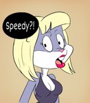 2023 anthro black_clothing black_dress blonde_hair breasts buckteeth bugs_bunny caught_off_guard clothed clothing crossgender dialogue dress english_text female fur grey_body grey_fur hair hi_res inside jinasault lagomorph leporid lips looking_back looney_tunes male_(lore) mammal mtf_crossgender multicolored_body multicolored_fur open_mouth pink_nose rabbit short_hair simple_background solo speech_bubble standing tan_background teeth text two_tone_body two_tone_fur warner_brothers wig