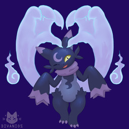 ambiguous_gender dark_body dark_fur disembodied_hand feral fur gesture ghost_hand heart_gesture looking_at_viewer solo yellow_eyes divanios palworld pocketpair felid feline ghost mammal pal_(species) spirit wispaw 1:1 absurd_res hi_res