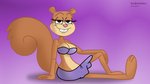 anthro big_tail bottomwear bra breasts brown_body brown_fur buckteeth clothed clothing eyebrows eyelashes female fur looking_at_viewer pink_nose pose sitting skirt smile smirk solo tail tan_body tan_fur teeth toony underwear scobionicle99 nickelodeon spongebob_squarepants sandy_cheeks mammal rodent sciurid tree_squirrel 16:9 2015 absurd_res hi_res pinup widescreen