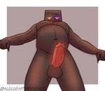 balls belly biceps big_belly erection genitals hair humanoid_genitalia humanoid_penis looking_at_viewer male muscular muscular_male nipples nude overweight overweight_male pecs penis purple_eyes simple_background slightly_chubby solo square_(anatomy) tonydapig microsoft minecraft mojang xbox_game_studios enderman humanoid digital_media_(artwork) hi_res