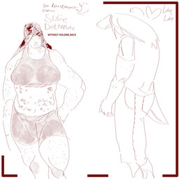 anthro big_breasts bottomwear bra breasts clothing female freckles hair hair_over_eye hunched_over long_hair muscular muscular_anthro muscular_female non-mammal_breasts shorts side_view slightly_chubby solo spandex spandex_shorts sports_bra tail text tight_bottomwear tight_clothing tight_shorts underwear armedantagonist 1:1 absurd_res english_text hi_res