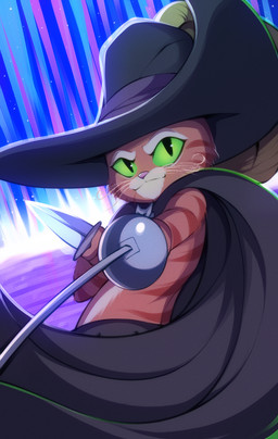 anthro cloak clothing dagger fur green_eyes hat headgear headwear holding_dagger holding_melee_weapon holding_object holding_sword holding_weapon male melee_weapon orange_body orange_fur rapier smile solo sword weapon wildblur dreamworks puss_in_boots_(franchise) shrek_(series) puss_in_boots_(dreamworks) domestic_cat felid feline felis mammal 2022 hi_res