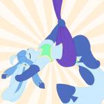 anthro anthrofied dancing pokemorph simple_background solo yellow_hairband kubidraws nintendo pokemon fan_character flurry_(character) eeveelution generation_4_pokemon glaceon pokemon_(species) 1:1 2019 absurd_res hi_res