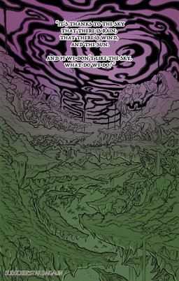 floating_island narration plant river text tree water zero_pictured daigaijin comic english_text hi_res